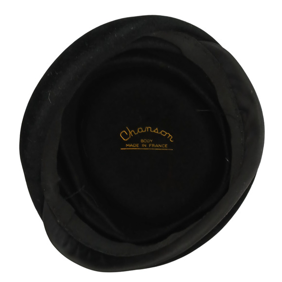 \hanson Body Women’s Faux Fur Black Fluffy Headdress Pill Hat Made in France - Picture 10 of 14